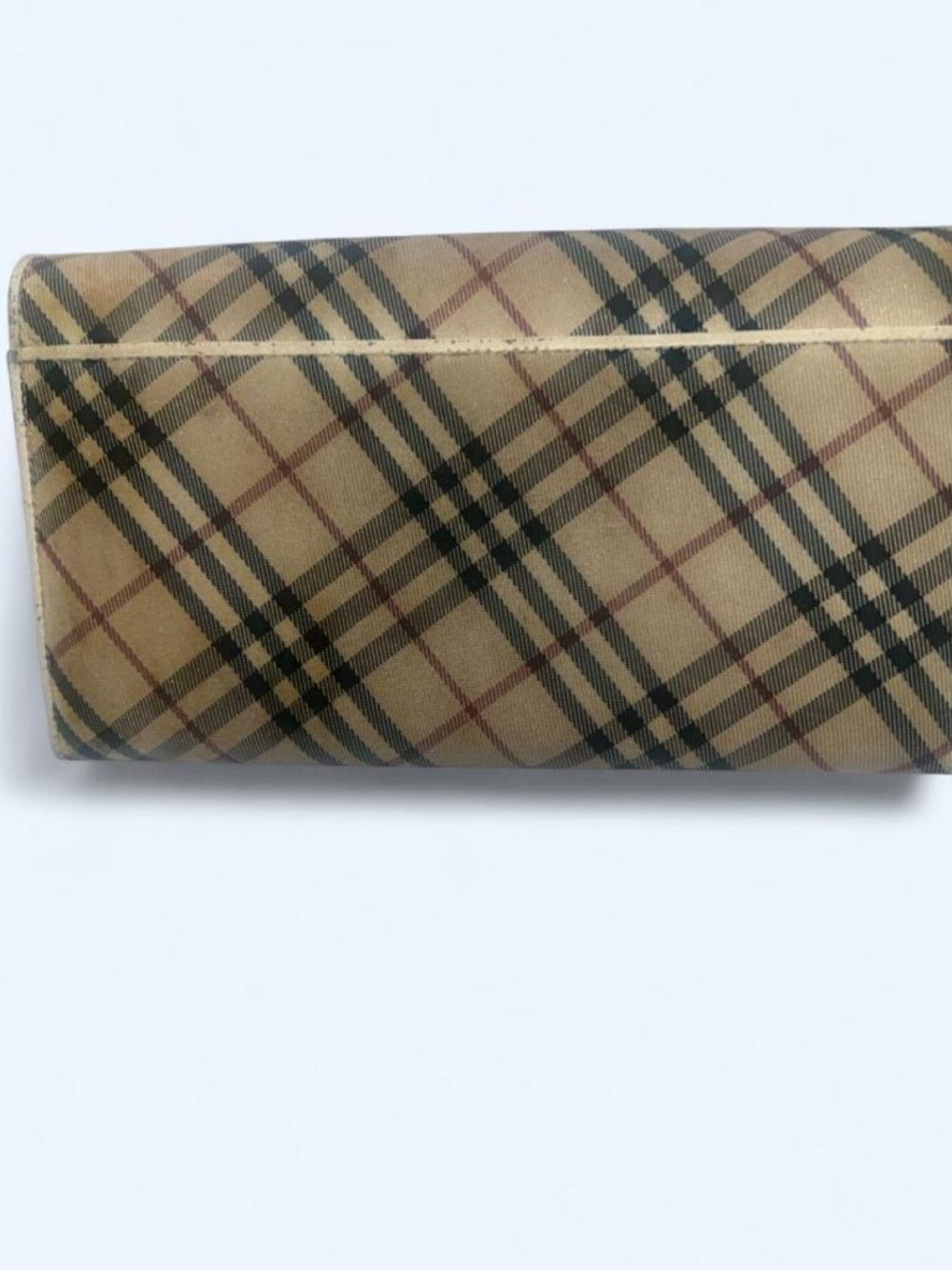 Burberry Nova Check Plaid Continental Kiss-Lock Wallet Ivory - Picture 3 of 5